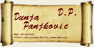 Dunja Panjković vizit kartica